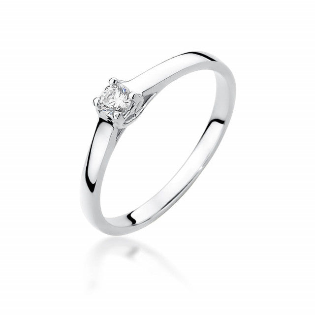 Inel Aur 14K cu Diamant Natural 0.12 ct, imaginea 4 din 10
