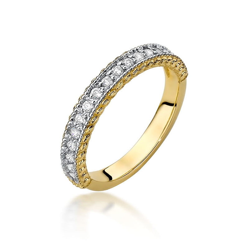 Inel Aur 14K cu Diamante Naturale 0.25 ct — Aur galben