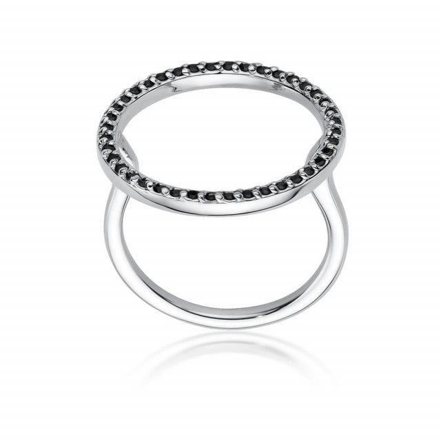 Inel Aur 14K cu Diamante Naturale Negre 0.20 ct, imaginea 6 din 9