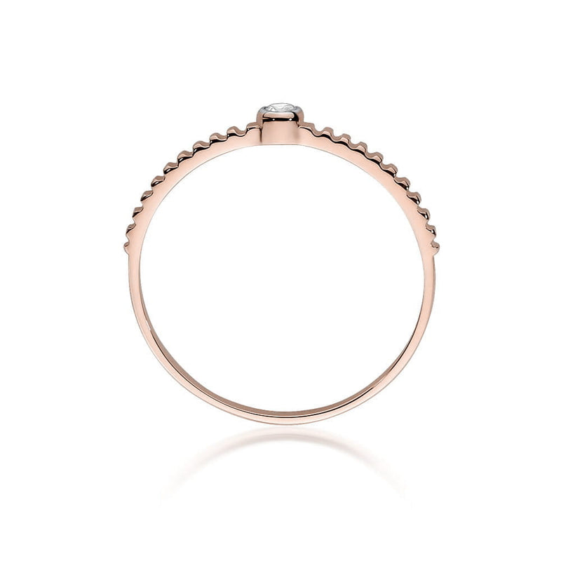 Inel Aur 14K cu Diamant Natural 0.04 ct, imaginea 11 din 12