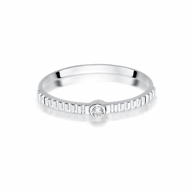 Inel Aur 14K cu Diamant Natural 0.04 ct, imaginea 6 din 12