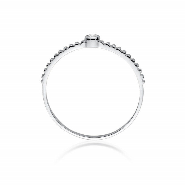 Inel Aur 14K cu Diamant Natural 0.04 ct, imaginea 7 din 12