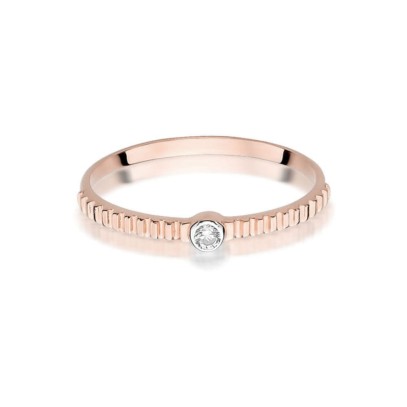 Inel Aur 14K cu Diamant Natural 0.04 ct, imaginea 10 din 12