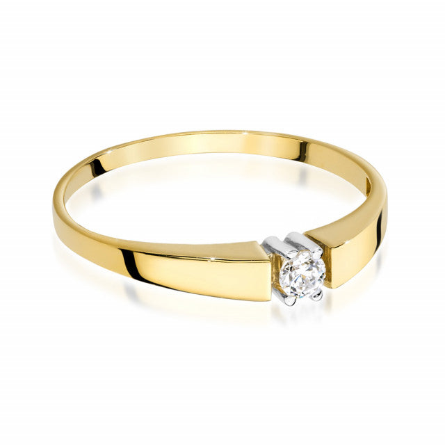 Inel Aur 14K cu Diamant Natural 0.08 ct, imaginea 2 din 9