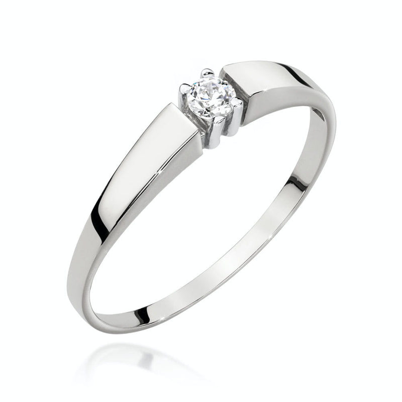 Inel Aur 14K cu Diamant Natural 0.08 ct, imaginea 4 din 9