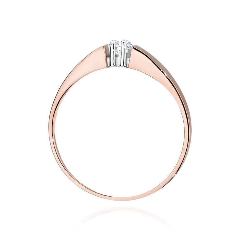 Inel Aur 14K cu Diamant Natural 0.08 ct, imaginea 9 din 9