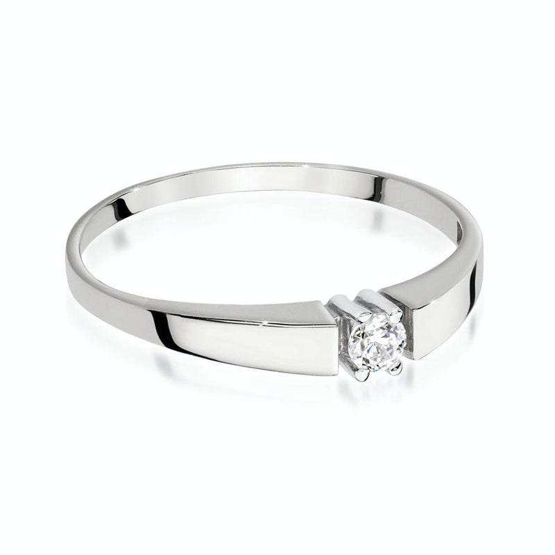 Inel Aur 14K cu Diamant Natural 0.10 ct, imaginea 5 din 9