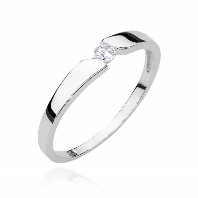 Inel Aur 14K cu Diamant Natural 0.08 ct, imaginea 4 din 10