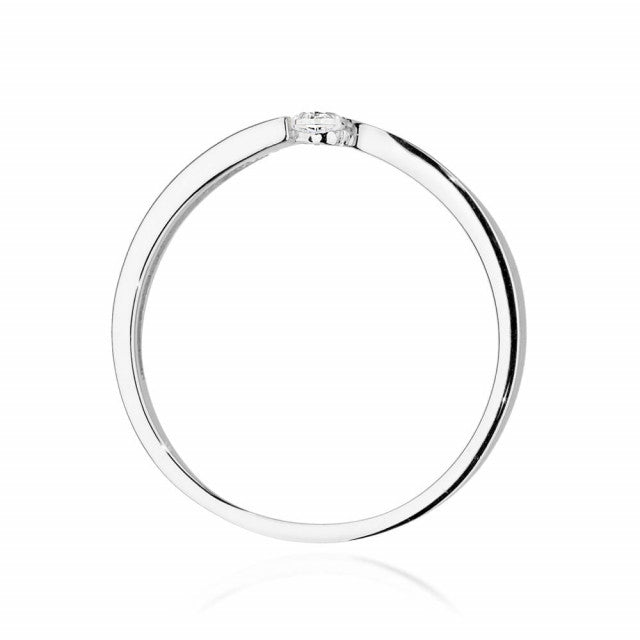 Inel Aur 14K cu Diamant Natural 0.08 ct, imaginea 6 din 10
