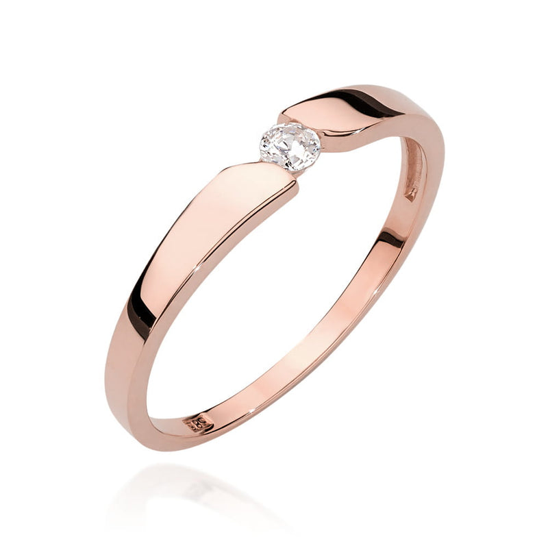 Inel Aur 14K cu Diamant Natural 0.08 ct, imaginea 7 din 10