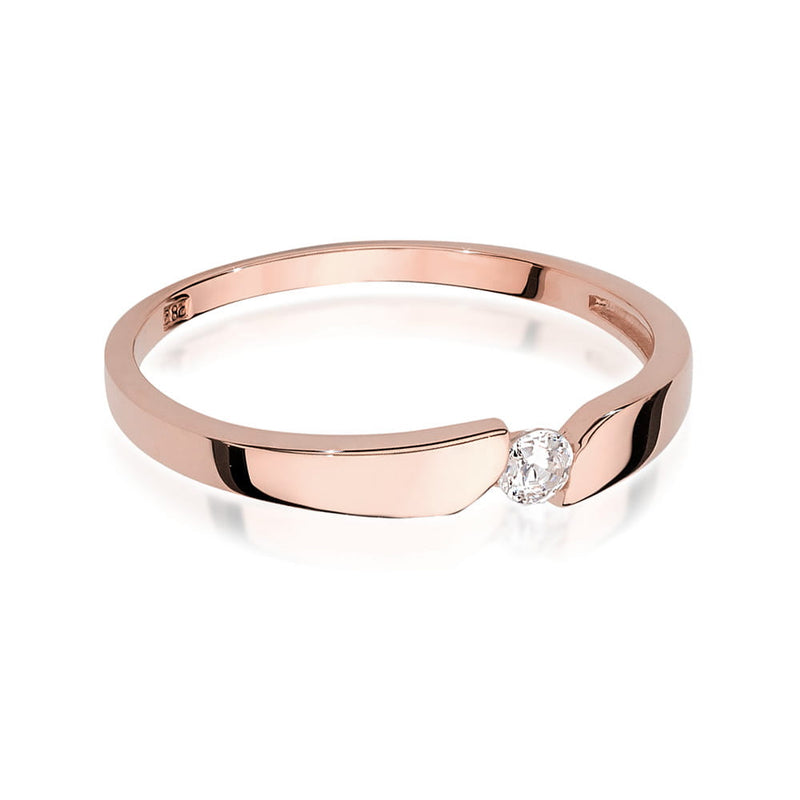 Inel Aur 14K cu Diamant Natural 0.08 ct, imaginea 8 din 10