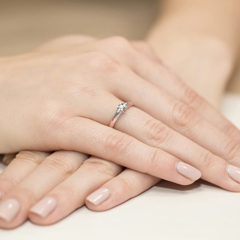 Inel Aur 14K cu Diamant Natural 0.04 ct, imaginea 11 din 11