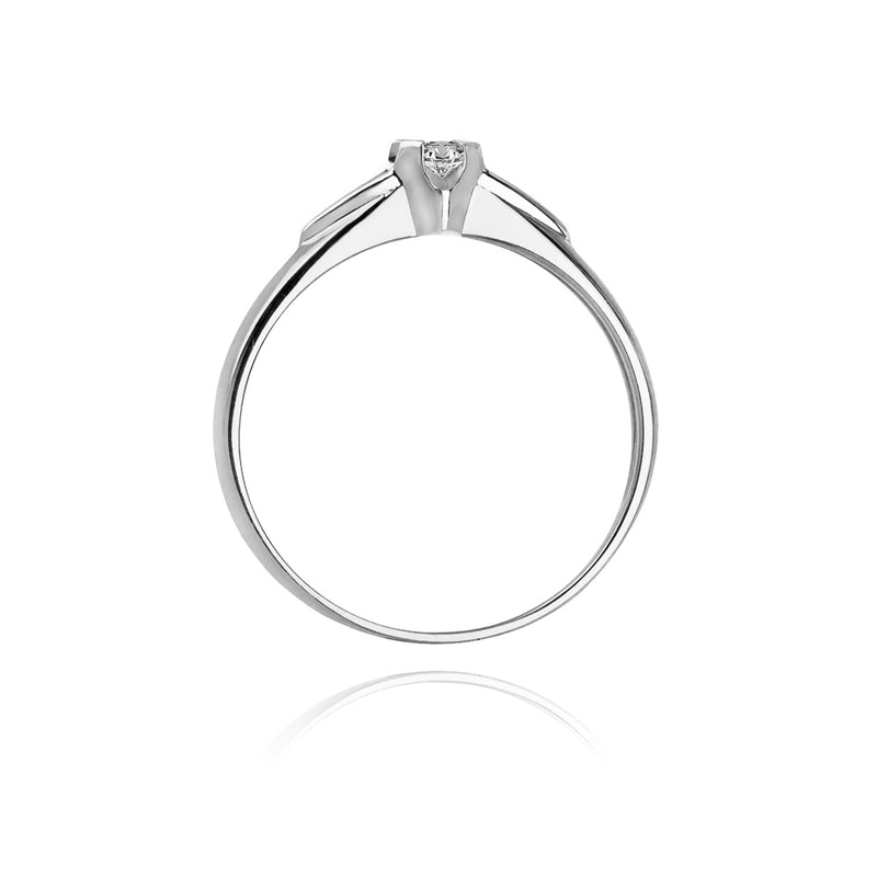 Inel Aur 14K cu Diamant Natural 0.04 ct, imaginea 6 din 11