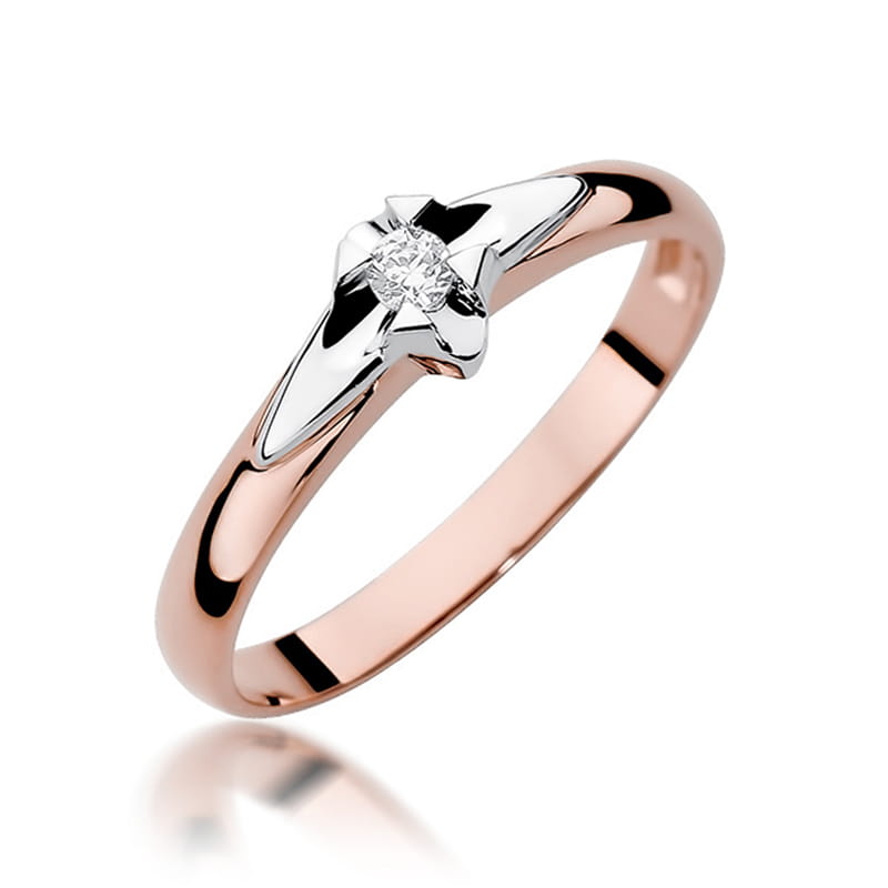 Inel Aur 14K cu Diamant Natural 0.04 ct, imaginea 8 din 11