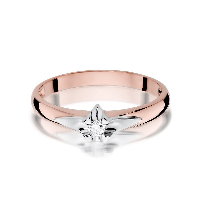 Inel Aur 14K cu Diamant Natural 0.04 ct, imaginea 9 din 11