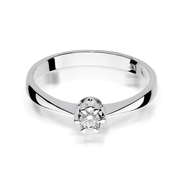 Inel Aur 14K cu Diamant Natural 0.04 ct, imaginea 6 din 10