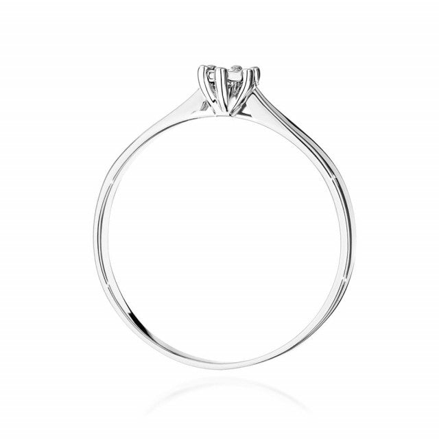 Inel Aur 14K cu Diamant Natural 0.01 ct, imaginea 6 din 10