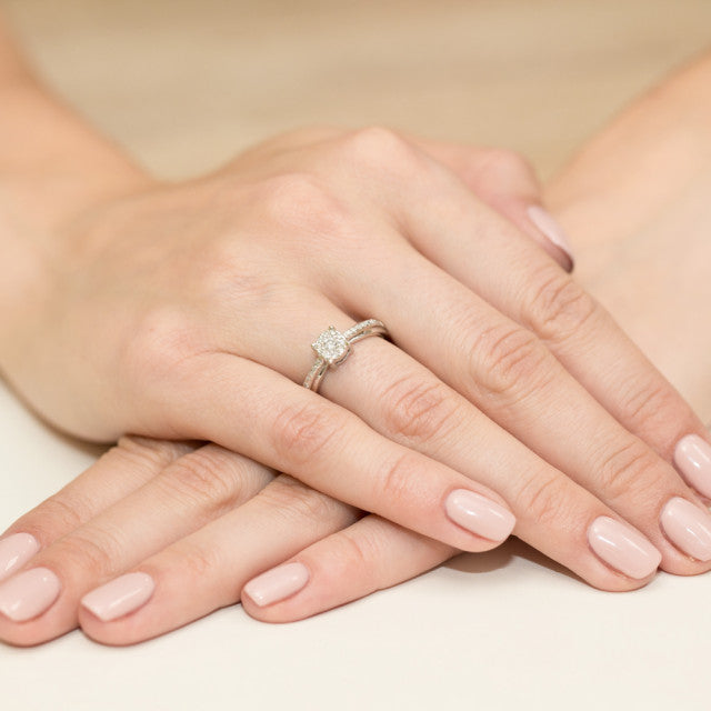 Inel Aur 14K cu Diamante Naturale 0.26 ct, imaginea 7 din 10