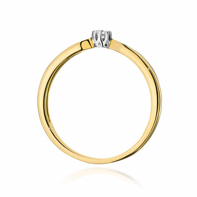 Inel Aur 14K cu Diamant Natural 0.04 ct, imaginea 3 din 11