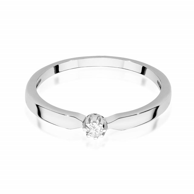 Inel Aur 14K cu Diamant Natural 0.04 ct, imaginea 5 din 11