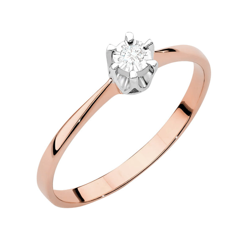 Inel Aur 14K cu Diamant Natural 0.03 ct, imaginea 8 din 11