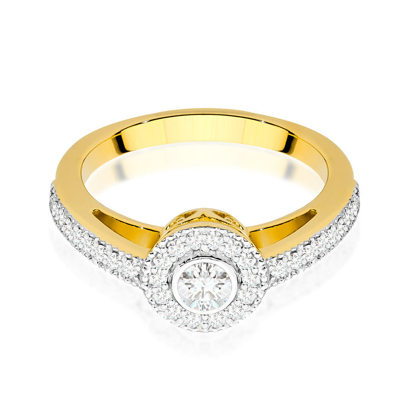 Inel Aur 14K cu Diamante Naturale 0.38 ct, imaginea 2 din 11