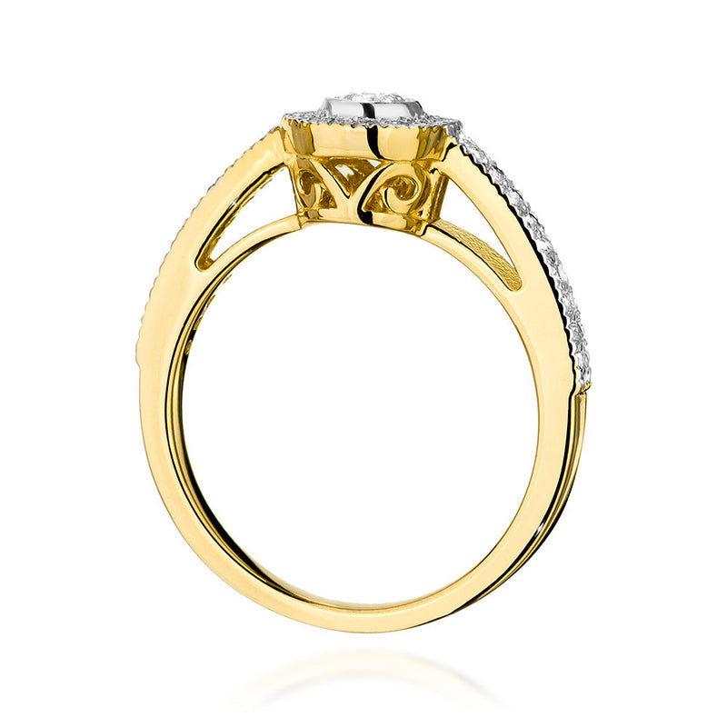 Inel Aur 14K cu Diamante Naturale 0.38 ct, imaginea 3 din 11
