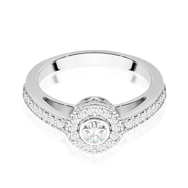 Inel Aur 14K cu Diamante Naturale 0.38 ct, imaginea 5 din 11