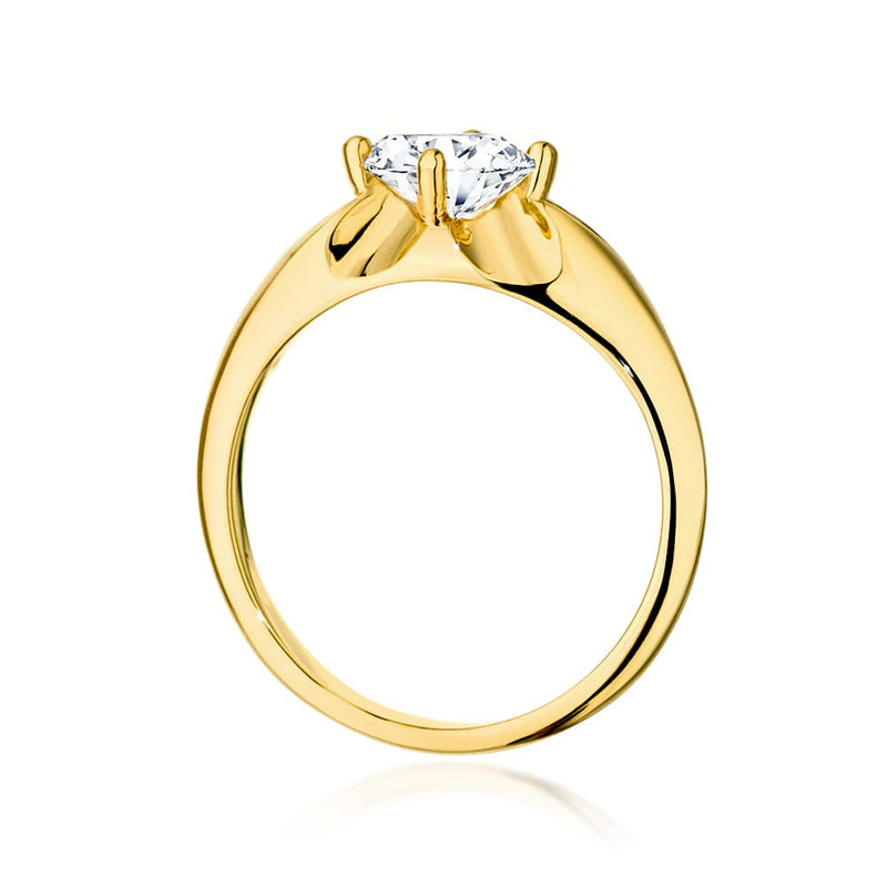 Inel Aur 14K cu Diamant Natural 0.70 ct, imaginea 3 din 9