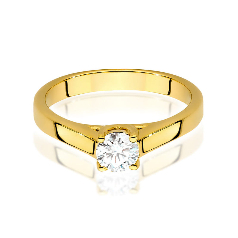 Inel Aur 14K cu Diamant Natural 0.40 ct, imaginea 2 din 9