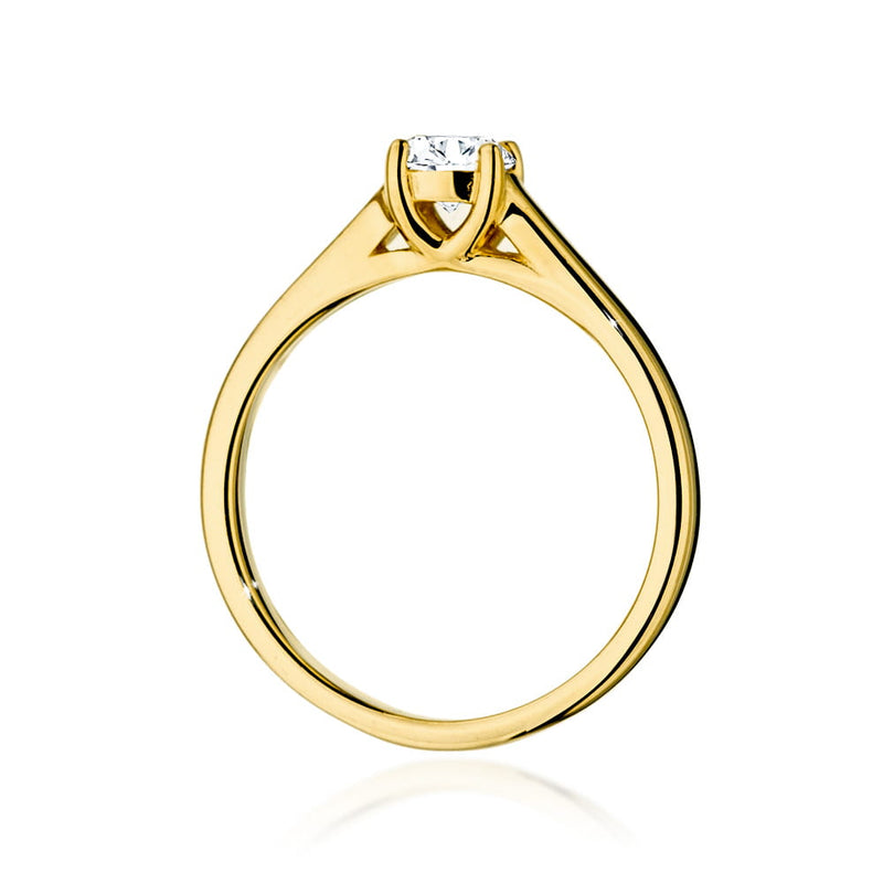Inel Aur 14K cu Diamant Natural 0.40 ct, imaginea 3 din 9