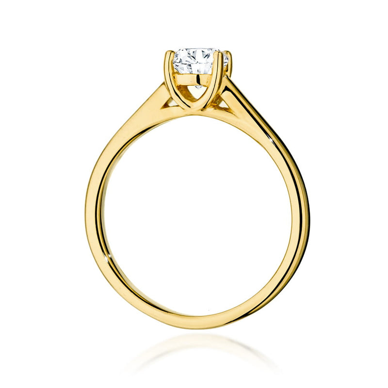 Inel Aur 14K cu Diamant Natural 0.70 ct, imaginea 3 din 9