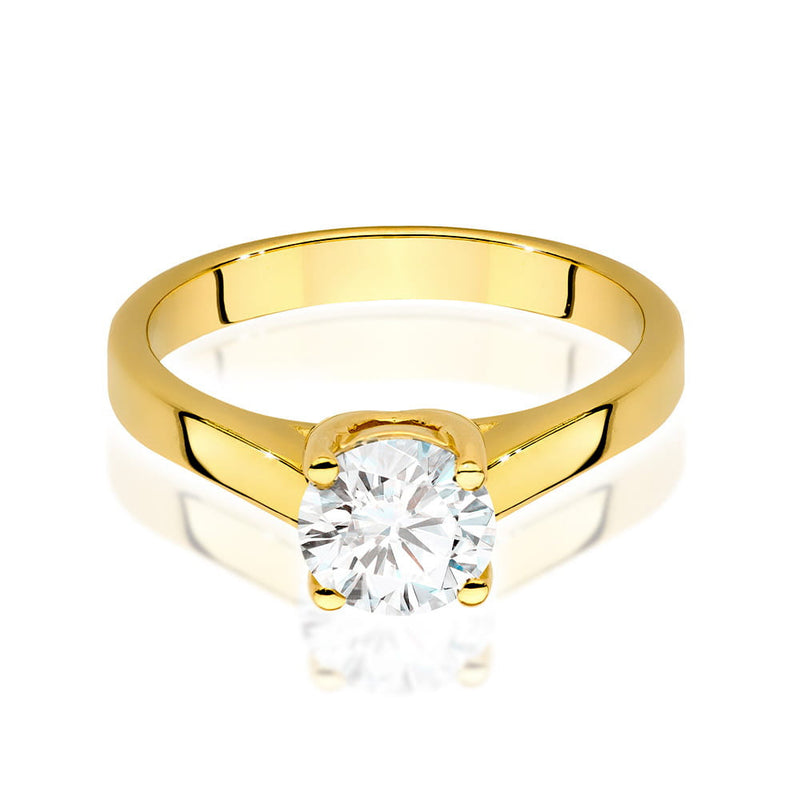 Inel Aur 14K cu Diamant Natural 1.00 ct, imaginea 2 din 9