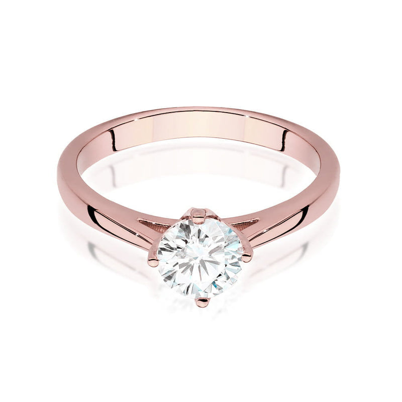 Inel Aur 14K cu Diamant Natural 0.70 ct, imaginea 8 din 9