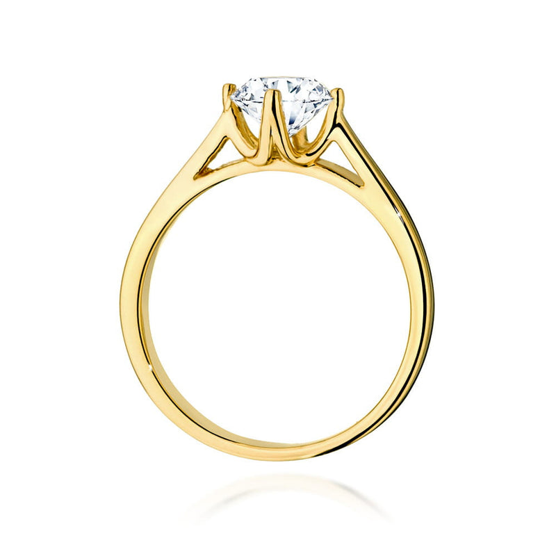 Inel Aur 14K cu Diamant Natural 1.00 ct, imaginea 3 din 9