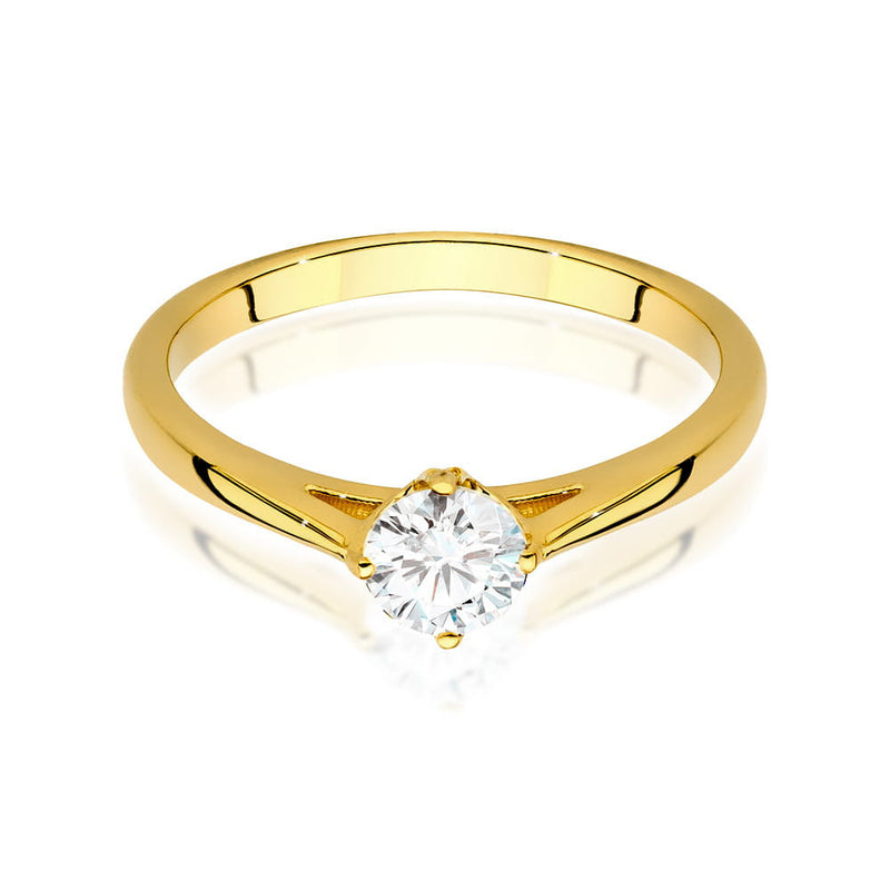 Inel Aur 14K cu Diamant Natural 0.40 ct, imaginea 2 din 9