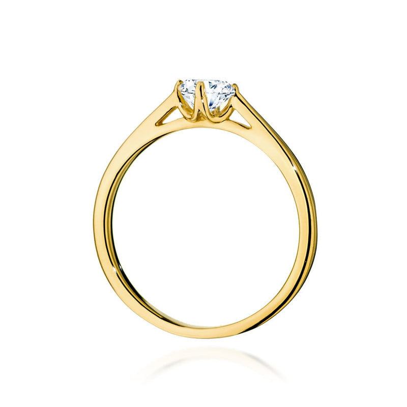 Inel Aur 14K cu Diamant Natural 0.40 ct, imaginea 3 din 9