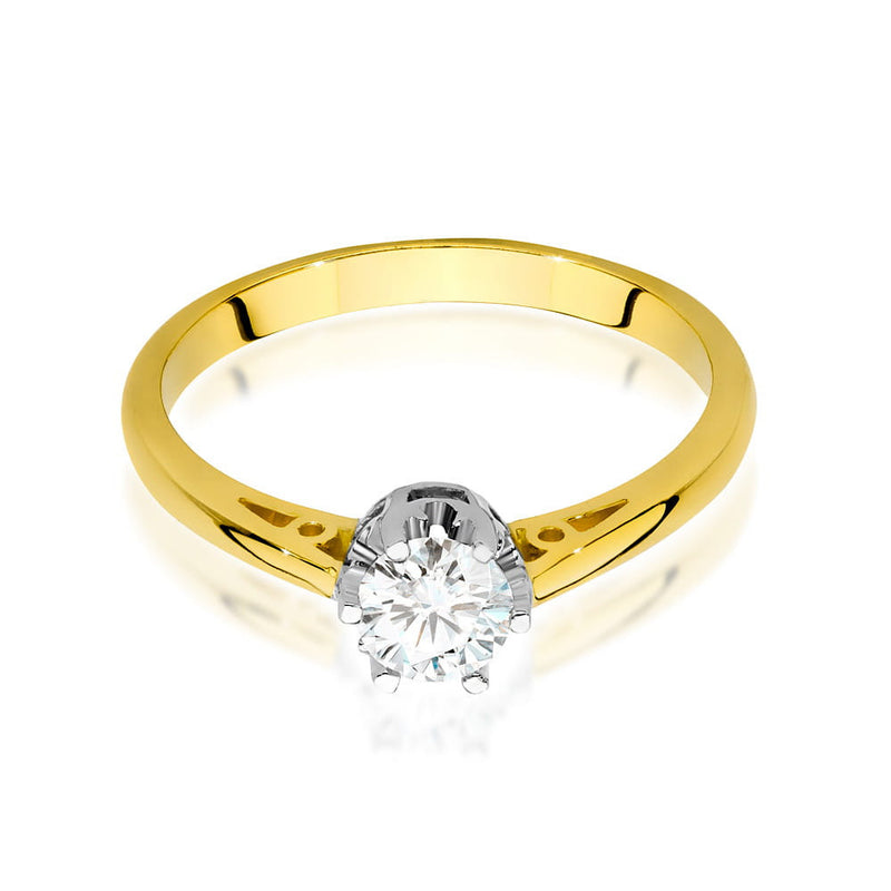 Inel Aur 14K cu Diamant Natural 0.40 ct, imaginea 2 din 9