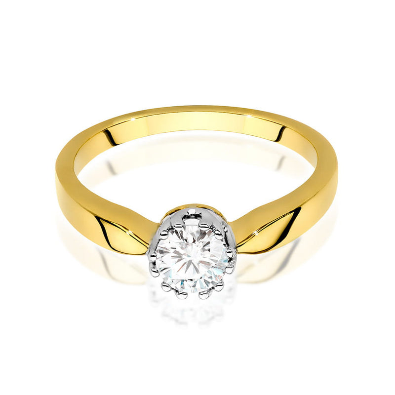 Inel Aur 14K cu Diamant Natural 0.40 ct, imaginea 2 din 7