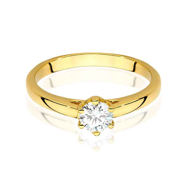 Inel Aur 14K cu Diamant Natural 0.40 ct, imaginea 2 din 9