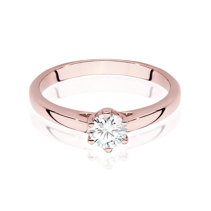 Inel Aur 14K cu Diamant Natural 0.40 ct, imaginea 8 din 9