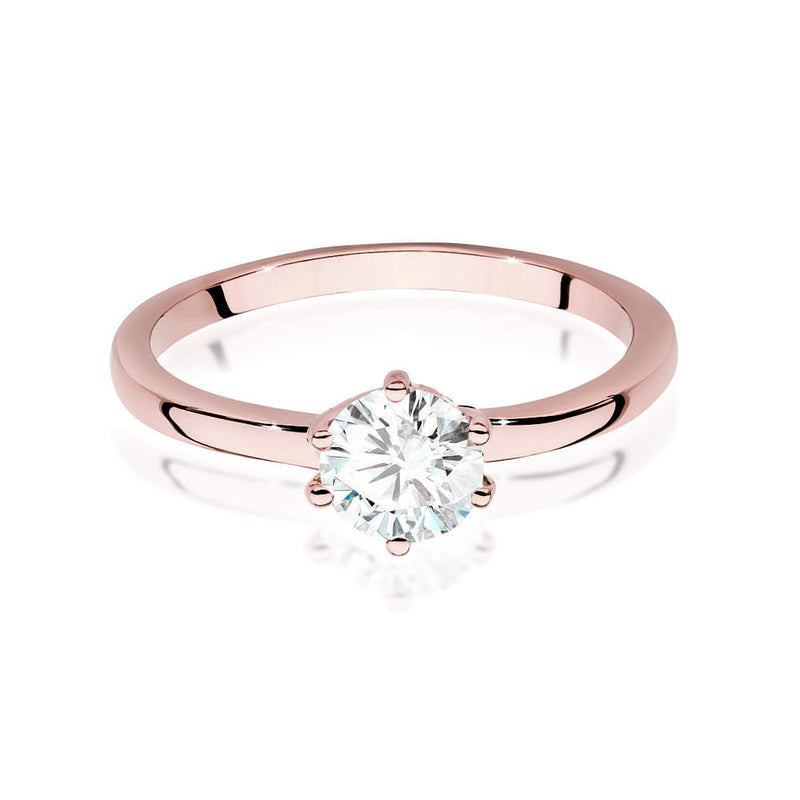 Inel Aur 14K cu Diamant Natural 0.70 ct, imaginea 8 din 9