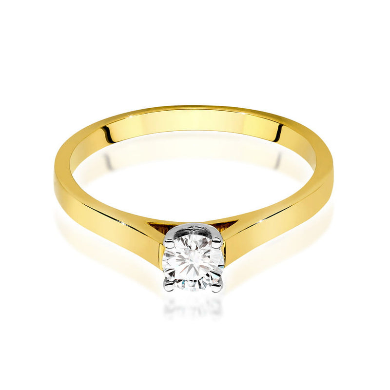 Inel Aur 14K cu Diamant Natural 0.40 ct, imaginea 2 din 9