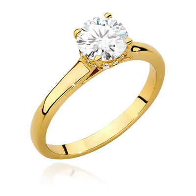 Inel Aur 14K cu Diamante Naturale 1.07 ct