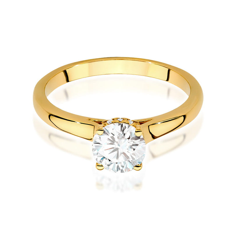 Inel Aur 14K cu Diamante Naturale 0.76 ct, imaginea 2 din 9