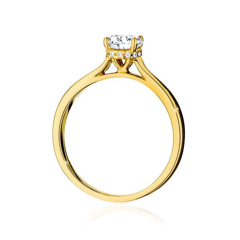 Inel Aur 14K cu Diamante Naturale 0.76 ct, imaginea 3 din 9