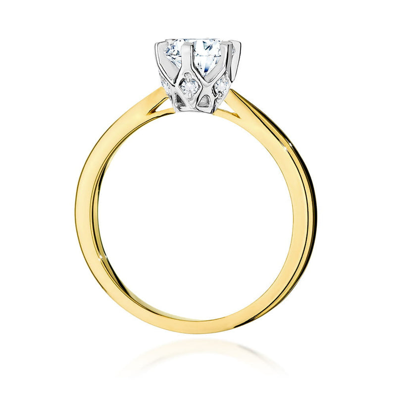 Inel Aur 14K cu Diamante Naturale 0.76 ct, imaginea 3 din 9