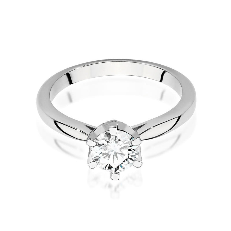 Inel Aur 14K cu Diamante Naturale 0.76 ct, imaginea 5 din 9