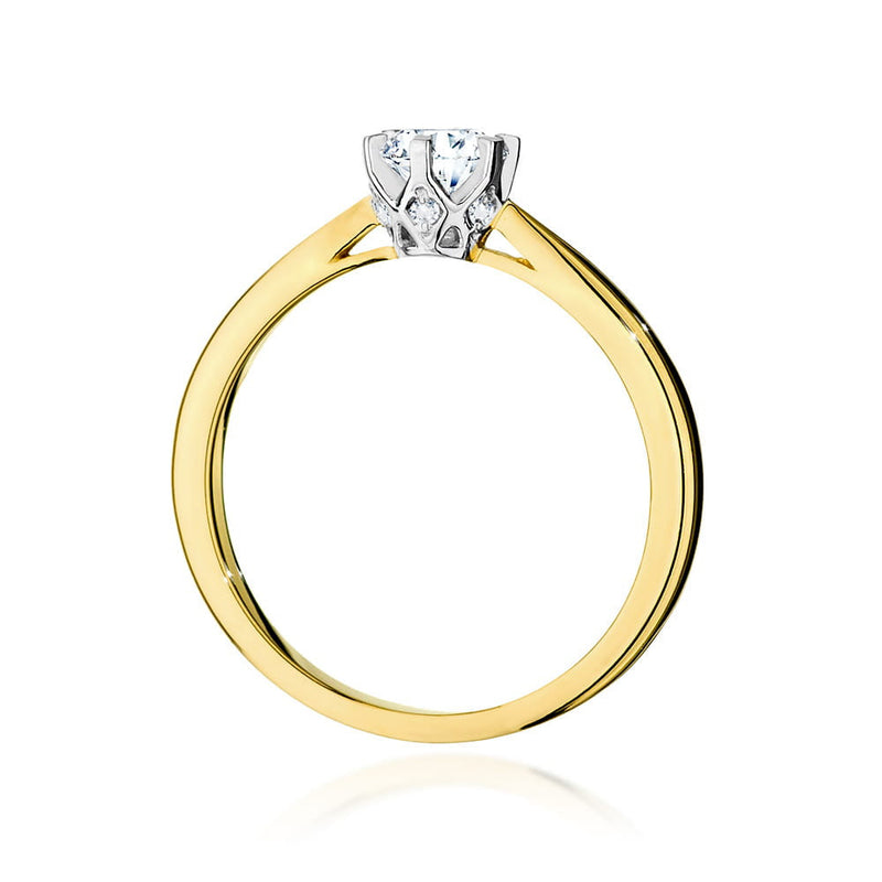 Inel Aur 14K cu Diamante Naturale 0.46 ct, imaginea 3 din 9