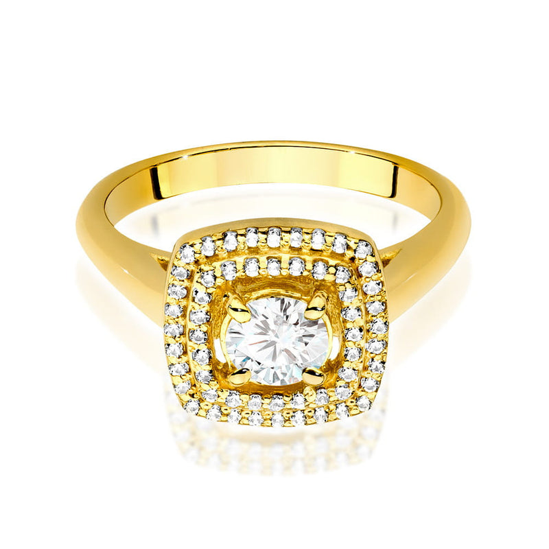Inel Aur 14K cu Diamante Naturale 0.78 ct, imaginea 2 din 9